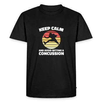 Staying calm and having a concussion - Men's Premium Organic T-Shirt - black - Front - Nico (187cm)