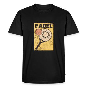 Padel Tennis Paddle Paddle Ball Padel Platform - Men's Premium Organic T-Shirt - black - Front - Nico (187cm)