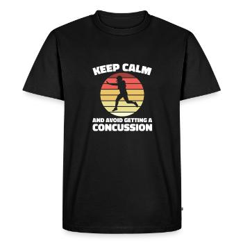 Staying calm and having a concussion - Men's Premium Organic T-Shirt - black - Front - Nico (187cm)