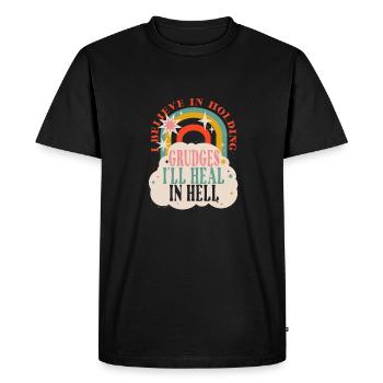 I believe in guilt that I feel in hell - Men's Premium Organic T-Shirt - black - Front - Nico (187cm)