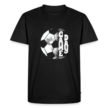 Gameday Father Son American Football Volleyball - Men's Premium Organic T-Shirt - black - Front - Nico (187cm)