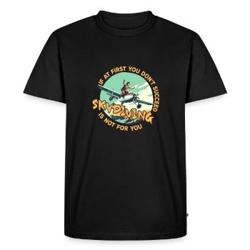 If it doesn't work out the first time - Men's Premium Organic T-Shirt - black - Front - Nico (187cm)