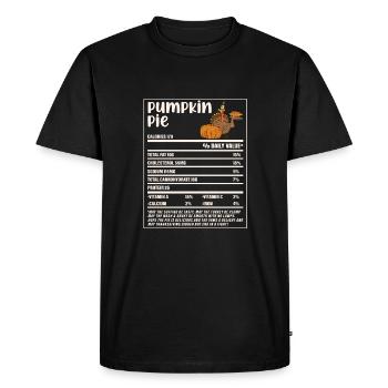 Tarte à la citrouille Informations nutritionnelles Amateurs de gâteaux - T-shirt Premium bio Homme - noir - Devant - Nico (187cm)