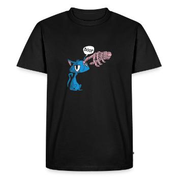Spooky Boop Skeleton Hand Touch Nose Cat Costume - Men's Premium Organic T-Shirt - black - Front - Nico (187cm)