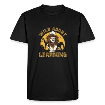 Wild About Learning Teacher School Pre-K Animal - T-shirt Premium bio Homme - noir - Devant - Nico (187cm)
