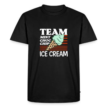 Team Mint Choc Crème glacée Cornet Crème glacée Crème glacée - T-shirt Premium bio Homme - noir - Devant - Nico (187cm)