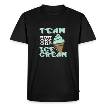 Team Mint Choc Crème glacée Cornet Crème glacée Crème glacée - T-shirt Premium bio Homme - noir - Devant - Nico (187cm)