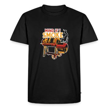 Mind If I Smoke Ribs Grill BBQ Short Ribs Rack - Men's Premium Organic T-Shirt - black - Front - Nico (187cm)