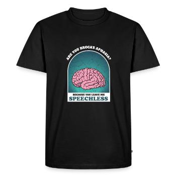 Renforcer la connexion de sensibilisation à l’aphasie - T-shirt Premium bio Homme - noir - Devant - Nico (187cm)