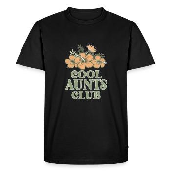 Cool Aunts Club Groovy Rétro Tante Fête des Mères - T-shirt Premium bio Homme - noir - Devant - Nico (187cm)