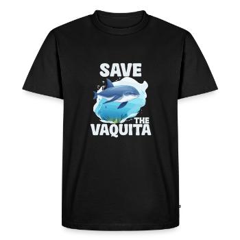 Sauvez le cochito de marsouin vaquita - T-shirt Premium bio Homme - noir - Devant - Nico (187cm)