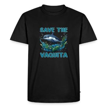 Sauvez le cochito de marsouin vaquita - T-shirt Premium bio Homme - noir - Devant - Nico (187cm)