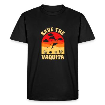 Sauvez le cochito de marsouin vaquita - T-shirt Premium bio Homme - noir - Devant - Nico (187cm)