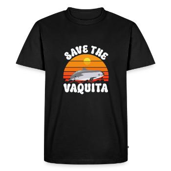 Sauvez le cochito de marsouin vaquita - T-shirt Premium bio Homme - noir - Devant - Nico (187cm)