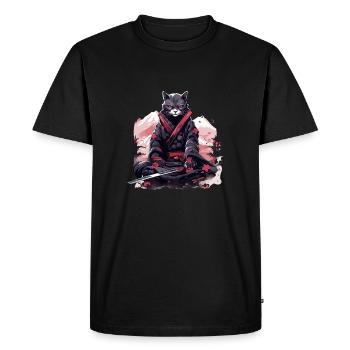 Art Japonais Chat Kawaii Anime - T-shirt Premium bio Homme - noir - Devant - Nico (187cm)