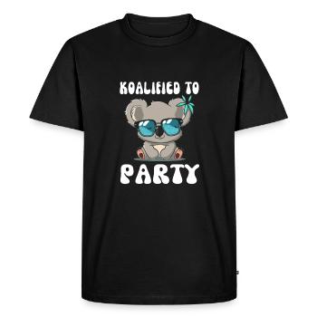 Cute Koalified To Party Koala Bear Lover - Men's Premium Organic T-Shirt - black - Front - Nico (187cm)
