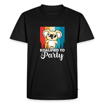 Cute Koalified To Party Koala Bear Lover - Men's Premium Organic T-Shirt - black - Front - Nico (187cm)