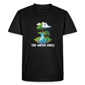 Le cycle de l’eau - Météorologie Prévisions météorologiques - T-shirt Premium bio Homme - noir - Devant - Nico (187cm)