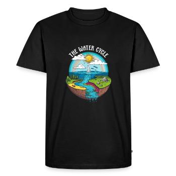 Le cycle de l’eau - Météorologie Prévisions météorologiques - T-shirt Premium bio Homme - noir - Devant - Nico (187cm)