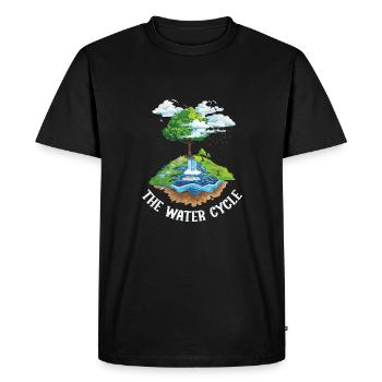 Le cycle de l’eau - Météorologie Prévisions météorologiques - T-shirt Premium bio Homme - noir - Devant - Nico (187cm)