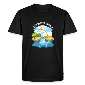 Le cycle de l’eau - Météorologie Prévisions météorologiques - T-shirt Premium bio Homme - noir - Devant - Nico (187cm)