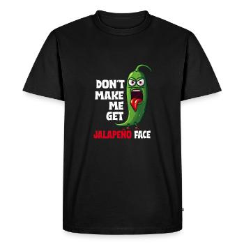 Ne me laisse pas avoir le visage jalapeño - - T-shirt Premium bio Homme - noir - Devant - Nico (187cm)