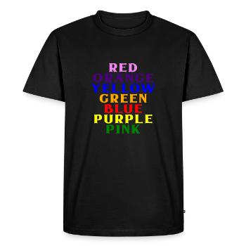 Colors of the rainbow - funny ROYGBIV - Men's Premium Organic T-Shirt - black - Front - Nico (187cm)