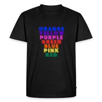 Colors of the rainbow - funny ROYGBIV - Men's Premium Organic T-Shirt - black - Front - Nico (187cm)