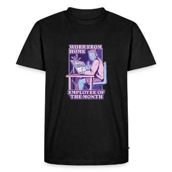 Working From Home - Employee of the Month - Men's Premium Organic T-Shirt - black - Front - Nico (187cm)