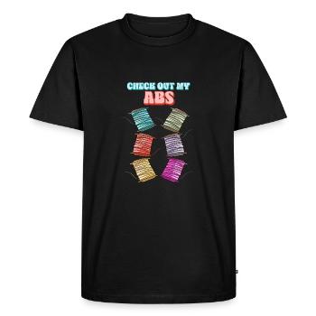 Check Out My Abs - 3D Printer - Men's Premium Organic T-Shirt - black - Front - Nico (187cm)