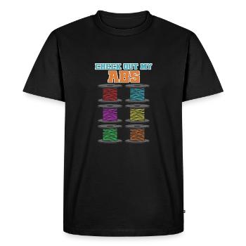 Check Out My Abs - 3D Printer - Men's Premium Organic T-Shirt - black - Front - Nico (187cm)