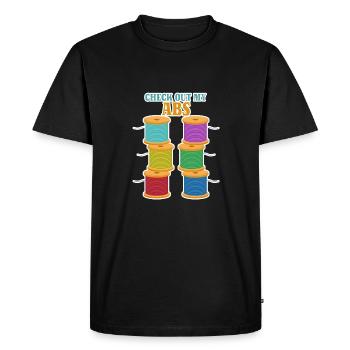 Check Out My Abs - 3D Printer - Men's Premium Organic T-Shirt - black - Front - Nico (187cm)