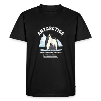 Antarctica - The International Continent - Men's Premium Organic T-Shirt - black - Front - Nico (187cm)
