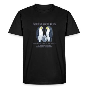 Antarctica - The International Continent - Men's Premium Organic T-Shirt - black - Front - Nico (187cm)