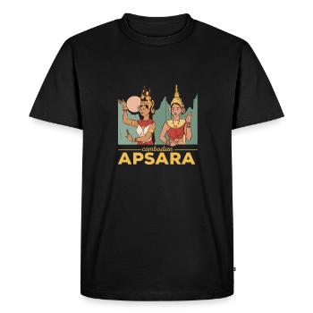 Cambodia Apsara Dance Culture Traditional - Men's Premium Organic T-Shirt - black - Front - Nico (187cm)