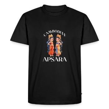 Cambodia Apsara Dance Culture Traditional - Men's Premium Organic T-Shirt - black - Front - Nico (187cm)