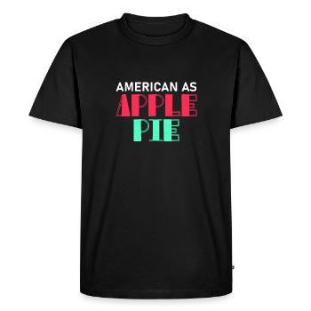 Graphique américain en tant que tarte aux pommes en rouge et vert - T-shirt Premium bio Homme - noir - Devant - Nico (187cm)