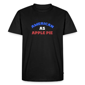 Graphique américain en tant que tarte aux pommes en rouge et vert - T-shirt Premium bio Homme - noir - Devant - Nico (187cm)