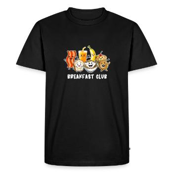 joyeux petit déjeuner club dessin animé amis mignon - T-shirt Premium bio Homme - noir - Devant - Nico (187cm)