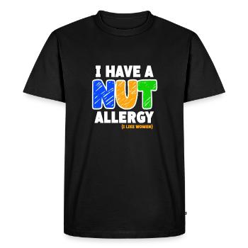 I have a nut allergy funny saying for - Men's Premium Organic T-Shirt - black - Front - Nico (187cm)
