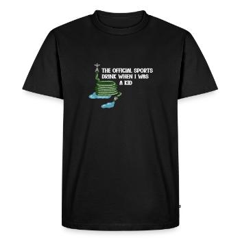 La boisson sportive officielle de mon enfance – - T-shirt Premium bio Homme - noir - Devant - Nico (187cm)