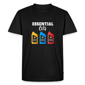 Illustration amusante d’huiles essentielles pour - T-shirt Premium bio Homme - noir - Devant - Nico (187cm)