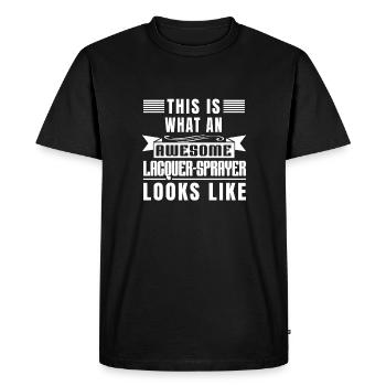 C’est à cela que ressemble un grand peintre - plus parfait - T-shirt Premium bio Homme - noir - Devant - Nico (187cm)