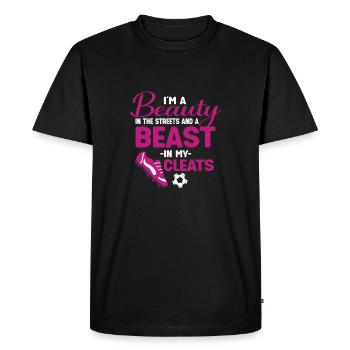 I'm a beauty on the street and a - Men's Premium Organic T-Shirt - black - Front - Nico (187cm)