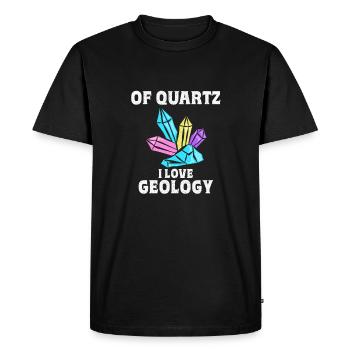 Bien sûr, j’aime la géologie des cristaux de quartz - T-shirt Premium bio Homme - noir - Devant - Nico (187cm)