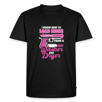 Je sais faire plus d’une machine à laver et - T-shirt Premium bio Homme - noir - Devant - Nico (187cm)