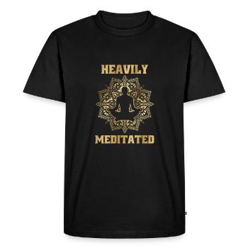 Intérieur de la spiritualité du mandala fortement médité - T-shirt Premium bio Homme - noir - Devant - Nico (187cm)