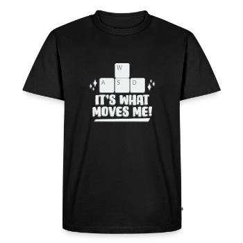 WASD It's What Moves Me Gaming Passion - Men's Premium Organic T-Shirt - black - Front - Nico (187cm)