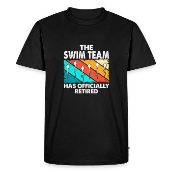 L'équipe de natation est officiellement à la retraite - T-shirt Premium bio Homme - noir - Devant - Nico (187cm)