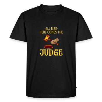 All Rise Here Comes The Judge - Men's Premium Organic T-Shirt - black - Front - Nico (187cm)